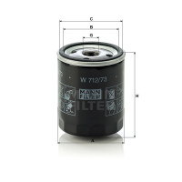 Фильтр масляный MANN-FILTER W 712/73